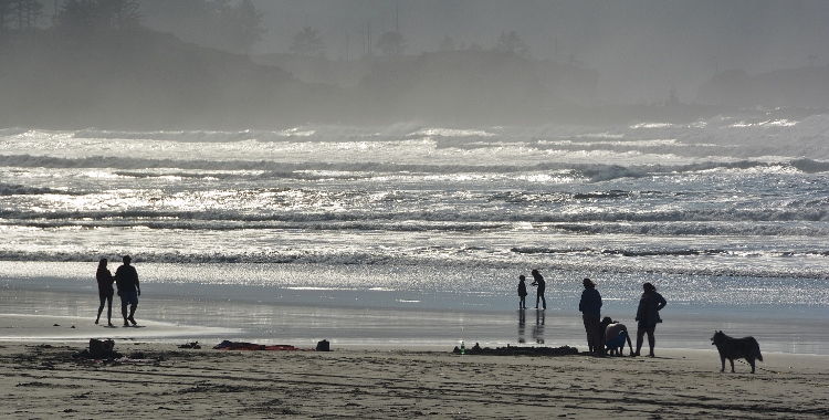 beach scene with people